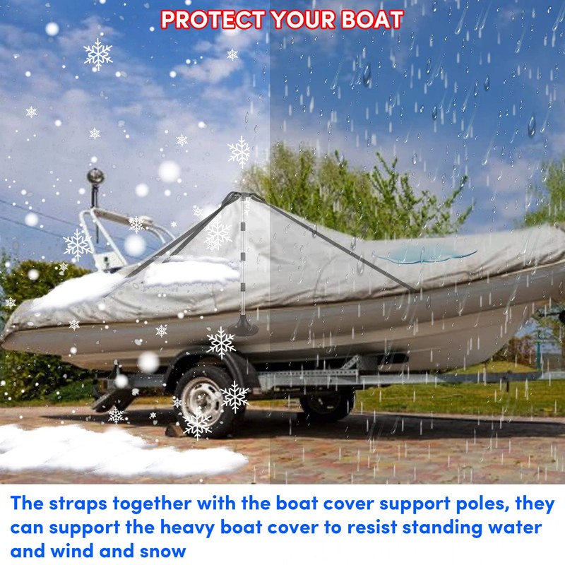 Boat Cover Support Poles Straps, Boat Pole Straps with Stainless