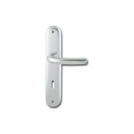 Hoppe Tokyo Lever on Long Rim Deadlock Removal 90 mm for Door Thickness 37 to 42 mm Anodised Silver