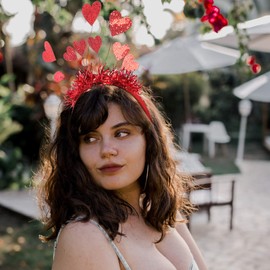 SOLUSTRE Heart Headband Love Heart Sequins Headband Glitter Hair Band Christmas Hair Accessories Headpiece Photo Props for Valentine's Day Wedding Holiday New Year Party Decoration