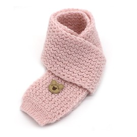 ALLY-MAGIC Kids Scarf, Kids Autumn Winter Knit Scarves Warm Solid Color Scarf Wrap Cross Collar Children Neck Warmer Neckerchiefs for Little Boys Girls Toddlers Y7XXWJ