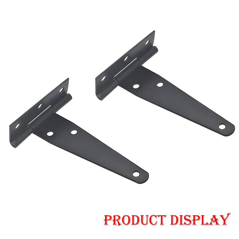 Ctyjia 2 Pcs T-Hinges, Tee Strap Black Door Hinges, with