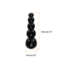 PATIKIL Stacked Fishing Beads, 30 Pack Plastic Fishing Bead Lure Tackle Inline Making Supplies for Saltwater Freshwater, Black