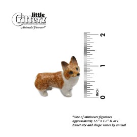 Little Critterz Dog - Pembroke Corgi "Sasha" - Miniature Porcelain Figurine