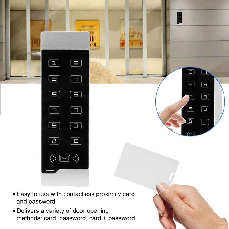 116 Touch Screen Password Keypad Access Control Reader Card Waterproof