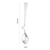 LATRAT Set of 4 stainless steel spoons with curved, curved