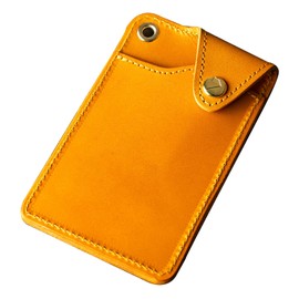 Am De Mas KC-025 Card Case, Commuter Holder, Tochigi Leather, Genuine Leather, Made in Japan, Business Cards, Simple, Thin, Smart, Elegant, Stylish, bright camel