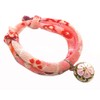 Collar: Cat Collar, Cat Bell Charm (Hydrangea, Plum Peach), Accessory,