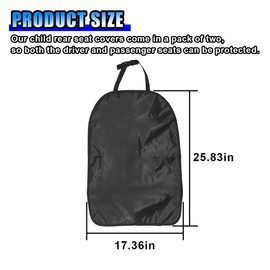 BDZMC 2PCS Car Seat Back Kick Mat Protector for Kids, Car Back Seat Organizer for Child, Waterproof Car Back Seat Cover Protect from Scratches, Dirt, Mud, Universal Car Interior Accessories