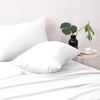 Hafaa White Pillowcases 2 Pack Brushed Microfiber Plain Pillow Cases