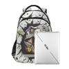 MNSRUU Laptop Backpack with Chest Strap, Hand Drawn Dinosaur Face