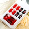 Press on Nails Square Medium Red 24Pcs Glossy Full Cover