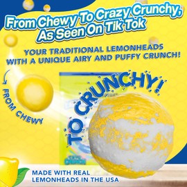 Freeze Dried Lemon Heads (10oz) - Made From Lemonheads Candy By Cryo Crunch- Freeze Dried Lemonheads Made In US Freeze Dried Lemon Candy
