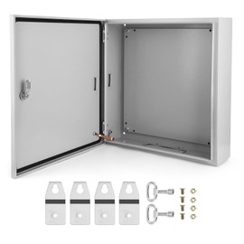 GarveeTech Outdoor Electrical Box, 20x20x6 NEMA 4X Steel Electrical Box, IP66 Waterproof & Dustproof, Outdoor/Indoor Electrical Junction Box, with Mounting Plate and Wall Bracket