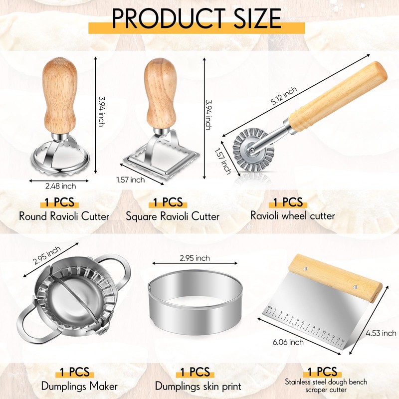 10 Pcs Gnocchi Board Set Includes Ravioli Pasta Cutter Wheel,