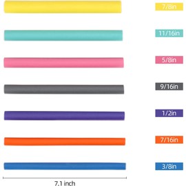 42 Pcs Bendy Rollers Durable Foam Curler Roller Set Flexible Curling Rods Hair Bendy Curlers Tool DIY Salon Hair Styling Curling Sticks with Case