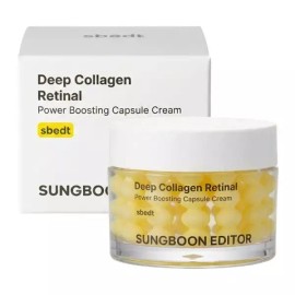 Ingredient Editor 성분에디터 딥 콜라겐 레티날 샷 파워 부스팅 캡슐 노른자 크림 50ml Ingredient Editor Deep Collagen Retinal Shot Power Boosting Capsule Egg Yolk Cream 50ml