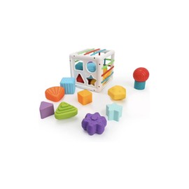 Aero Quest Shape Sorter Colorful Cube Sensory Toy