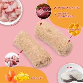 Freeze Dried Raw Bone Meat Chicken Cod Cat Dog Treats - All Natural Healthy Pet Training Treats Or Food Topper High Protein Healthy Grain Free Cat Food (85g)