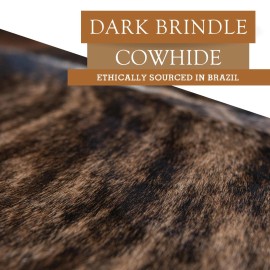 Luxury Cowhides Real Cowhide Rug Brindle Medium  - Size 6 X 7-8' - Cow Hide, Animal Skin