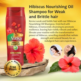 Vatika Naturals Oil Shampoo - Strengthen, Nourish, & Repeat for Luxuriously Revitalized Hair - Phthalate-Mineral Oil free - Hibiscus Extracts 425ML