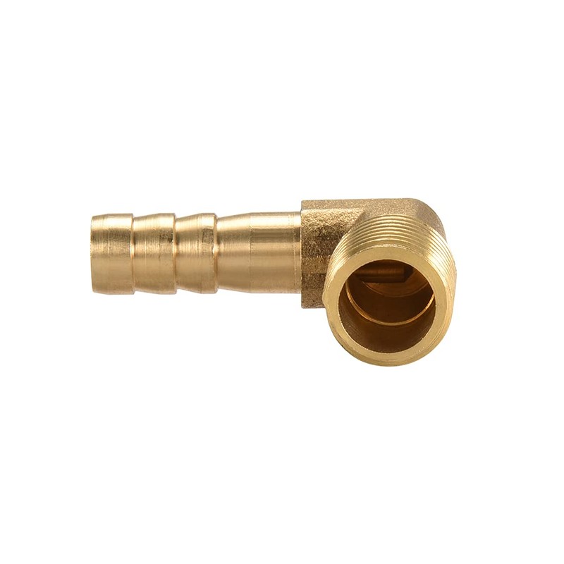 sourcing map Brass Barb Hose 90 Degree Elbow 8 mm