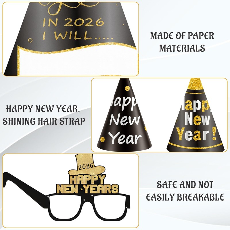 36 pcs 2026 New Years Decorations, New Years Eve Party