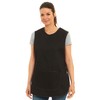 Ladies Plain With Matching Piping Tabard Apron Overalls Front Pocket