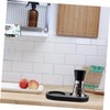 Alipis Black Wooden Salt and Pepper Mill Tray, Pepper Mill