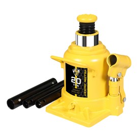 YELLOW JACKET 20 Ton Low Profile Bottle Jack, Welded Hydraulic Stubby Jack(40,000 LBs)