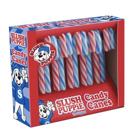 Candy Canes - 10 Slush Puppie Candy Canes - Blue Raspberrry And Cherry Flavour Candy Canes -Vegan