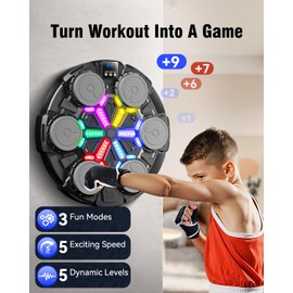 Oppvoci Music Punching Machine, Boxing Trainer with Rhythm Lights