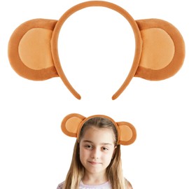 Tihebax Monkey Ears Headband Monkey Headband, Monkey Costume for Adult, or Women, Girls, Monkey Costumes Set for Cosplay, Festivals Outfit