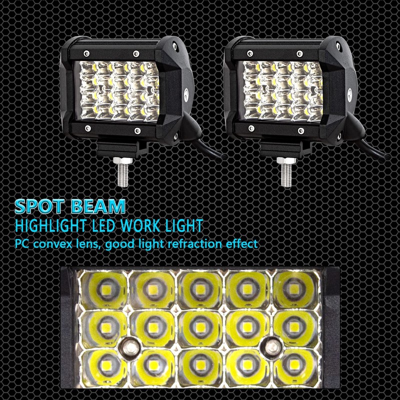 PICAA LED Work Light 2 x 4 Inch 10 cm