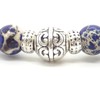 Ethnic bracelet for men in blue imperial jasper beads and