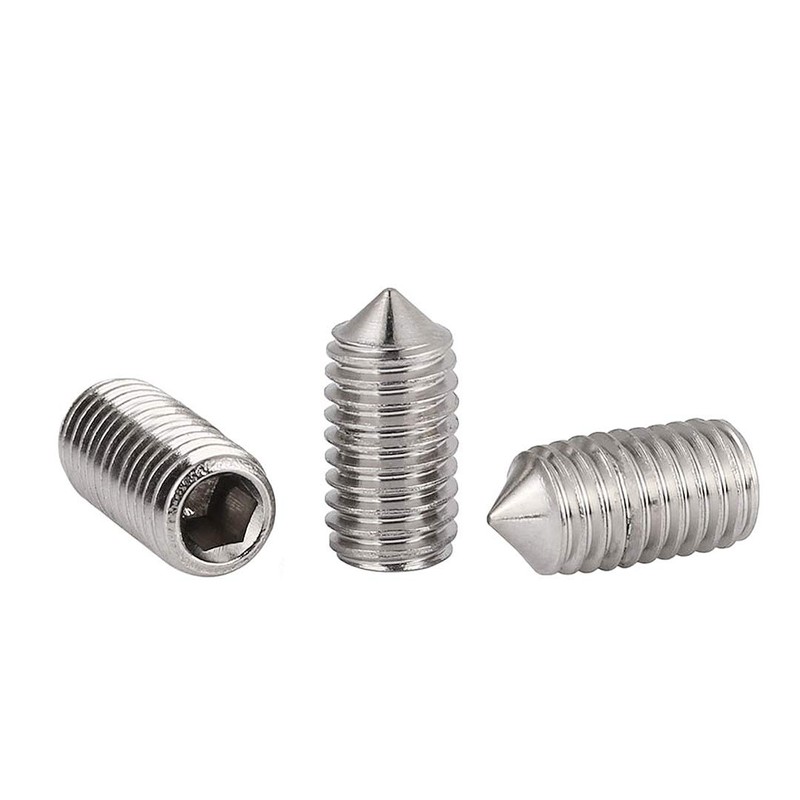 ANSIEDIO Cone Point Grub Screws, 304 Stainless Steel Hex/Allen Key