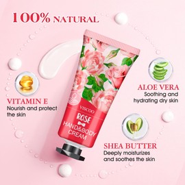 VISCOO 7 Pack Hand Cream Gifts Set for Women, Mothers Day Gifts, Teacher Appreciation Gift, Nurses Week Gift, Bulk Gifts for Women, Moisturizing Mini Hand Lotion Travel Size for Dry Cracked Hands