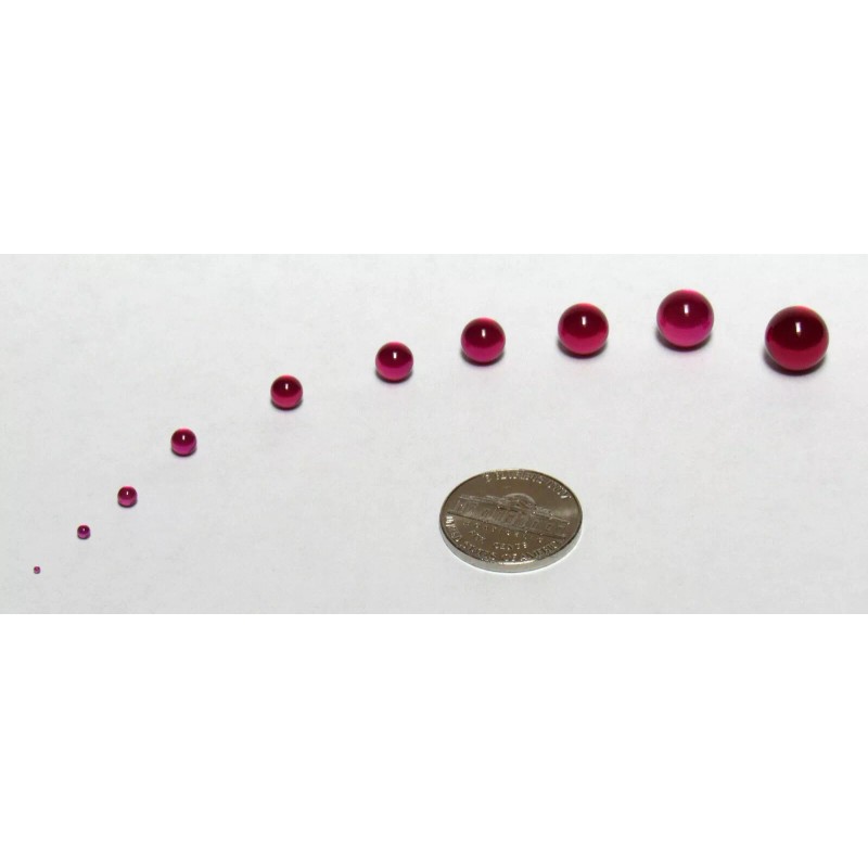 Unbranded Ruby Ball 1mm, Sphere, Corundum, Bearing, Lens, Synthetic
