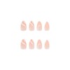 JUSTOTRY Pack of 24 White Swirl Nails for Gluing, Oval