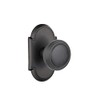 Emtek Privacy Set, Style 8 Rosette, Norwich Knob, Flat Black