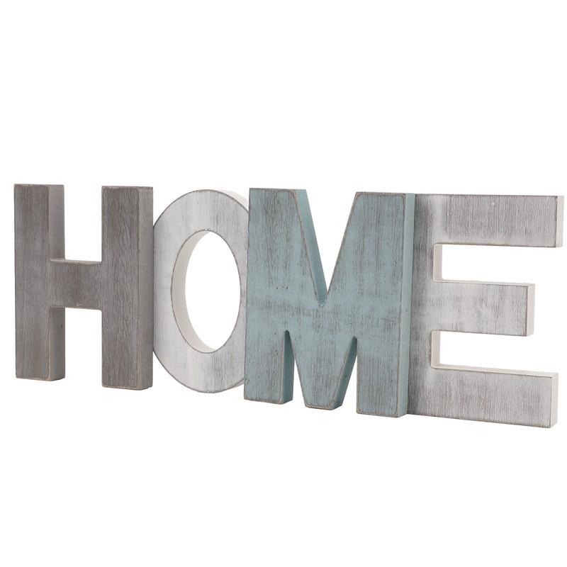 Wood HOME Sign Distressed Retro One Piece Design Exquisite Wooden