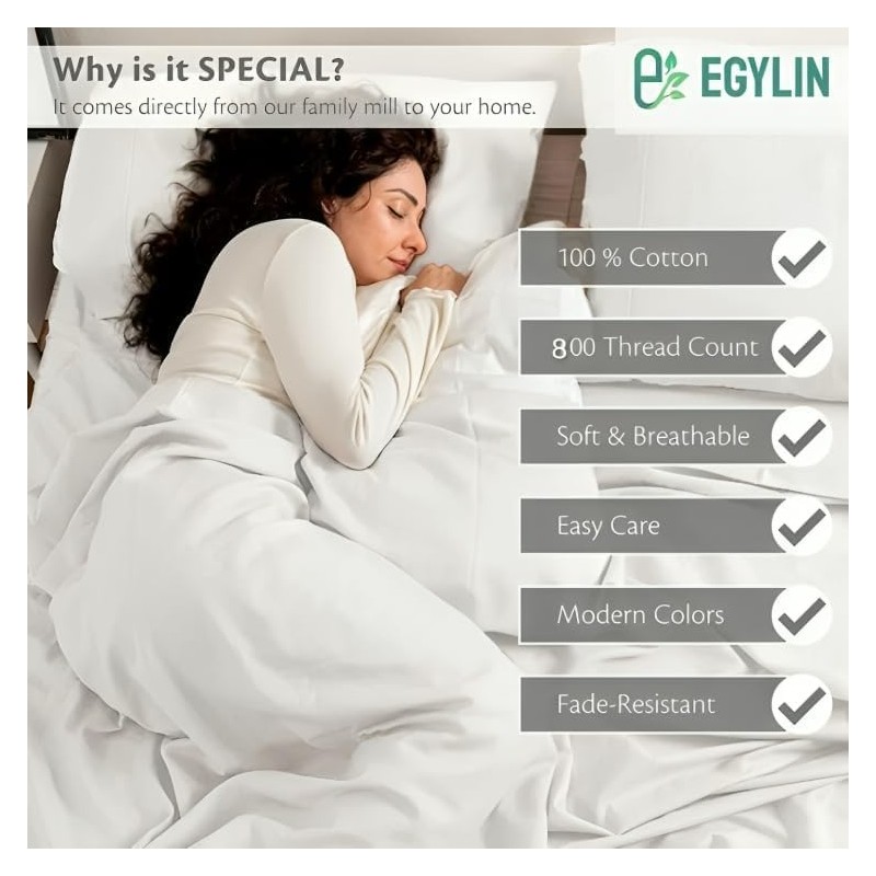 Pashmina 800 Thread Count 3 Piece Single Size Bed Sheet