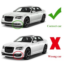 NEESPOC Front Bumper Lip Splitter Spoiler Fit for Chrysler 300 C/S/Limited/Touring 2015-2023 Gloss Black 3pcs Accessories Air Chin Body Kit