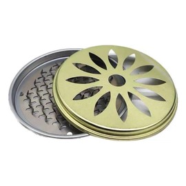 ZBJBinCH Mosquito Coil Holder Metal Windproof Coil Incense Burner with Cover Round Fireproof Incense Holder for Home Outdoor Camping Traveling (Copper)