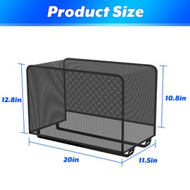 Homakover AC Mesh Cover for Outdoor Window Air Conditioner, Conditioner Protect Cover for Midea U-Shaped Air Conditioner Unit, Protect Against Leaves, Weeds, Debris (20Wx12.8Dx11.5H) (Black)