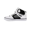 DC Men's Pure High Top WC Skate Shoe, Black/White/Carbon, 8.5