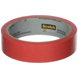 Scotch Brand Expressions Masking Tape, 0,94-Inch x 20-Yards, Primary Red (MMM3437PRD)