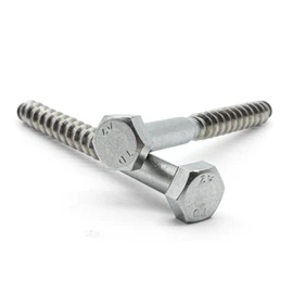 Hippo Hardware M6 (6mm X 140mm) Coach Screws A2 Stainless Steel Hex Head Lag Bolts Wood Screw DIN 571 (Pack of 3)