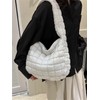 Puffer Tote Bag Women Quilted Shoulder Bags Puffy Bubble Pleated