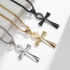 Rnivida Men's Ankh Cross Necklace Stainless Steel Coptic Ankh Pendant