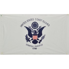 U.S Coast Guard 3x5 Flags Rough Tex Knitted Nylon Flag 3'x5' House Banner 90cm x 150cm Grommets Double Stitched Premium Quality Indoor Outdoor Pole Pennant